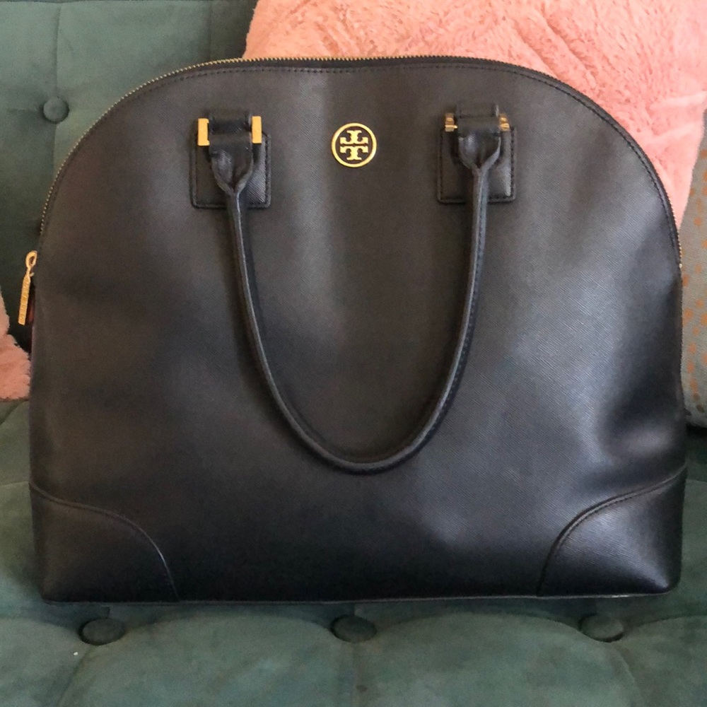 Tory Burch Robinson Dome Black Bag